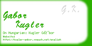 gabor kugler business card